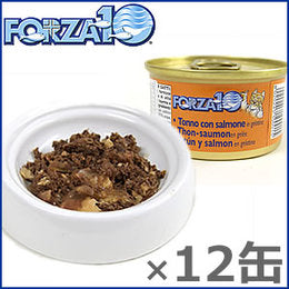 フォルツァ10 キャットフード メンテナンス モイストウェット マグロ&サーモン 85g×12缶セット アレルギー対応 無添加 猫用品/ねこグッズ/ペット用品