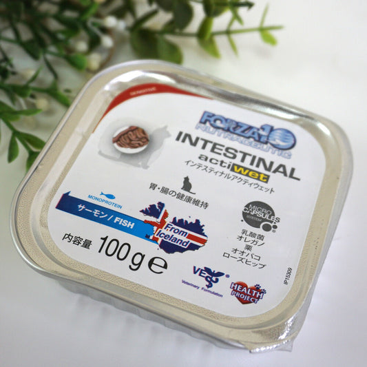 フォルツァ10 キャットフード アクティウェット インテスティナルアクティブ 100g 胃腸のトラブル用食事療法食/無添加/アレルギー対応/猫用品/ねこ/ペット用品