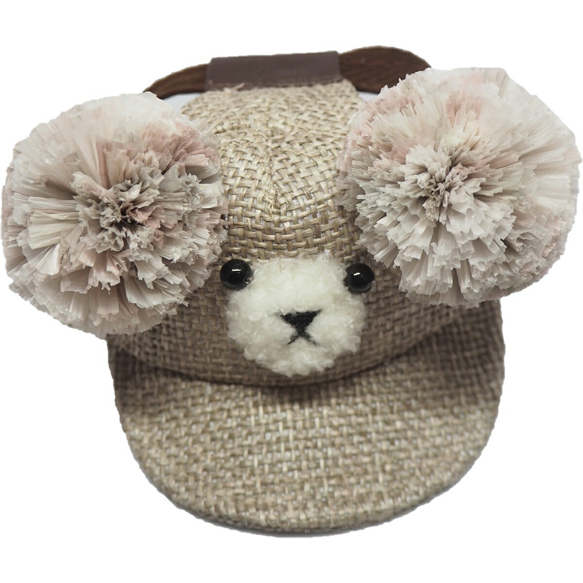 犬の帽子 ガーデンオブエデン 麦わらこぐまCAP Mサイズ グレージュベアー