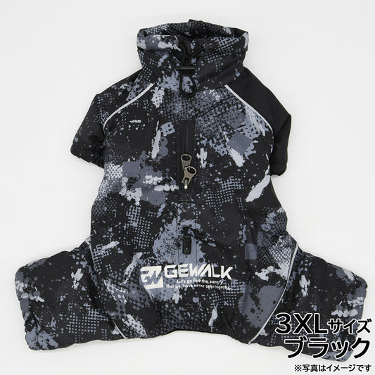 GEWALK(ジウォーク) ドリズル サーマル オーバーオール 3XL ブラック【送料無料】