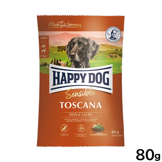 ハッピードッグ HAPPY DOG ドッグフード センシブル トスカーナ ダック&サーモン ウェイトケア(成犬~シニア犬用) 80g