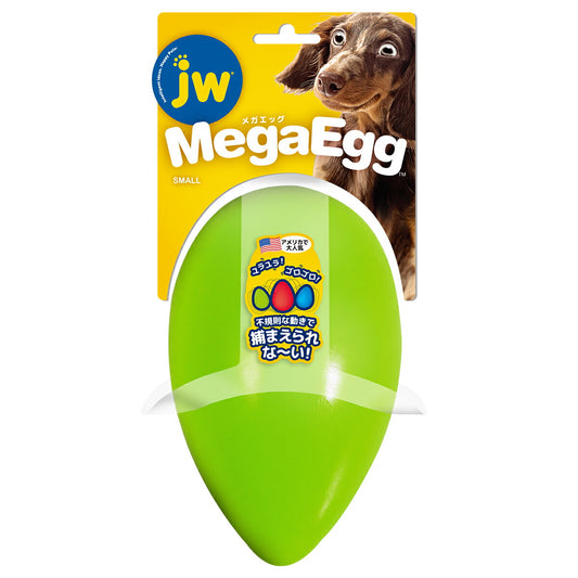 JWペット メガエッグ S グリーン 犬 おもちゃ たまご 転がる 丈夫 小型犬