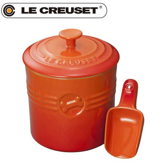 ル・クルーゼ(ルクルーゼ)食器 ペットフード コンテナー スクープ付き オレンジ【送料無料】