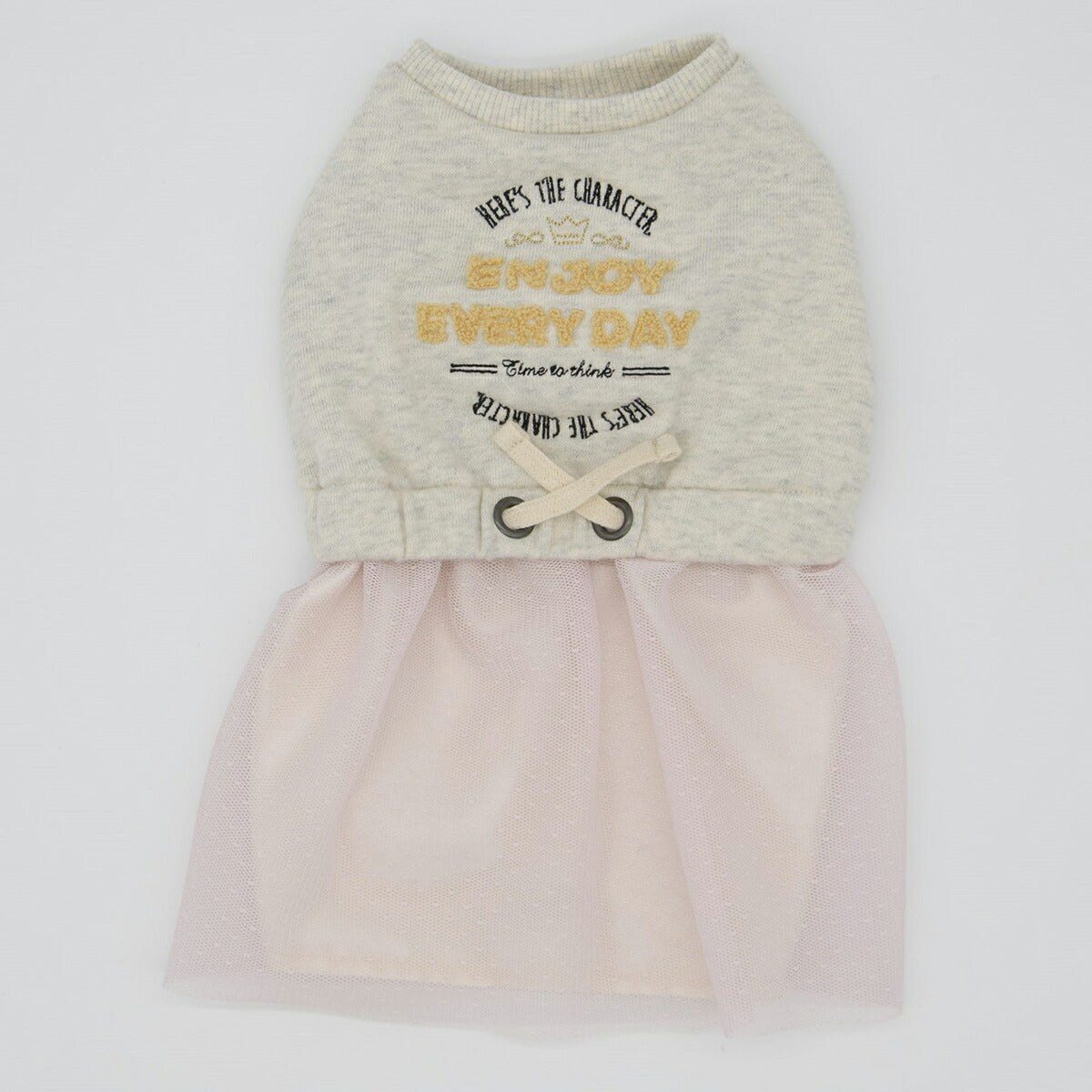 ジェメリ Gemelli Dog トレーナーワンピース 3号 オフホワイト 犬 服 ドッグウェア ウエストゴム 女の子 かわいい 秋冬