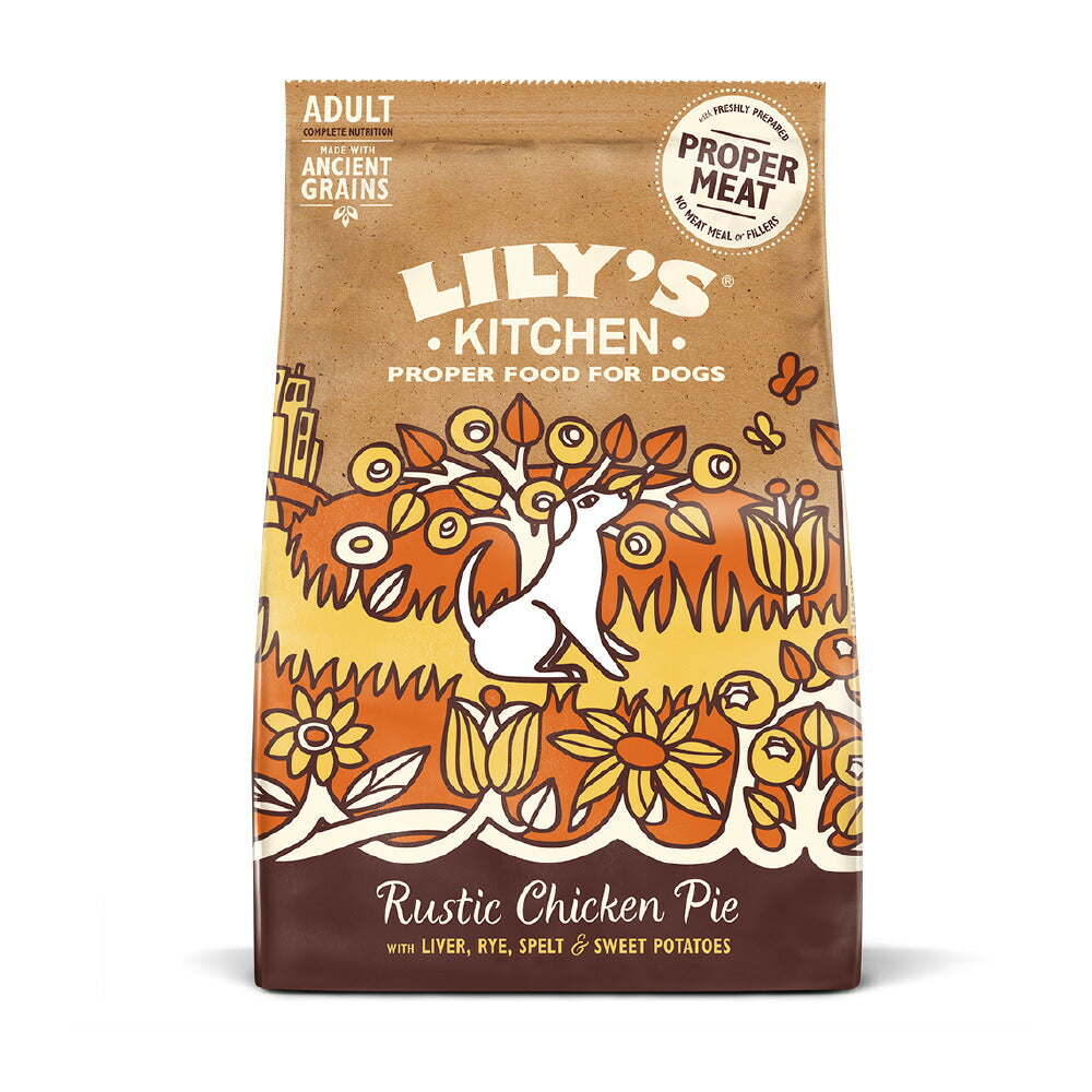 リリーズキッチン ドッグフード ドライフード エィンシャントグレイン 素朴なチキン&ターキードッグ 1kg【送料無料】 無添加 犬
