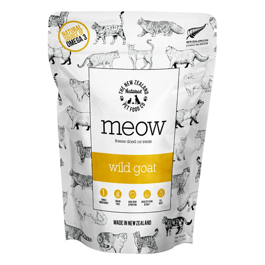 MEOW(ミャウ) フリーズドライキャットトリーツ ワイルドゴートトリーツ 50g 猫用おやつ 無添加 素材