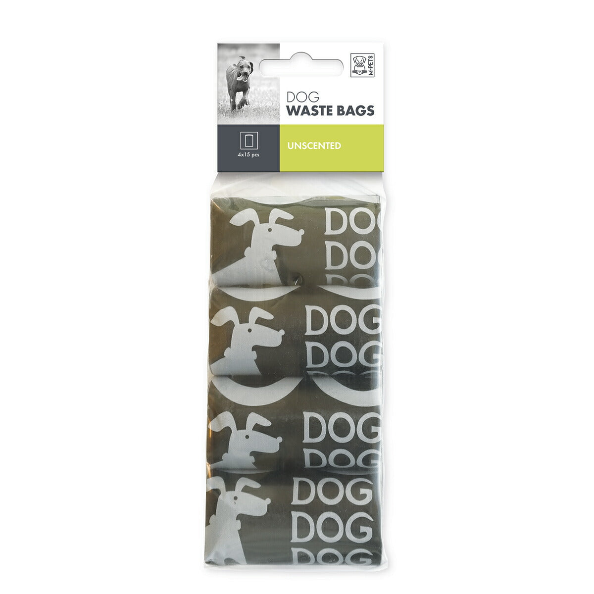M-PETS エムペッツ エチケットバッグ 無香ブラック 60枚入(15枚×4ロール) 犬 うんち袋 マナー袋 エチケット袋 ゴミ袋 ウンチ 処理袋 お散歩 アウトドア おでかけ マナー