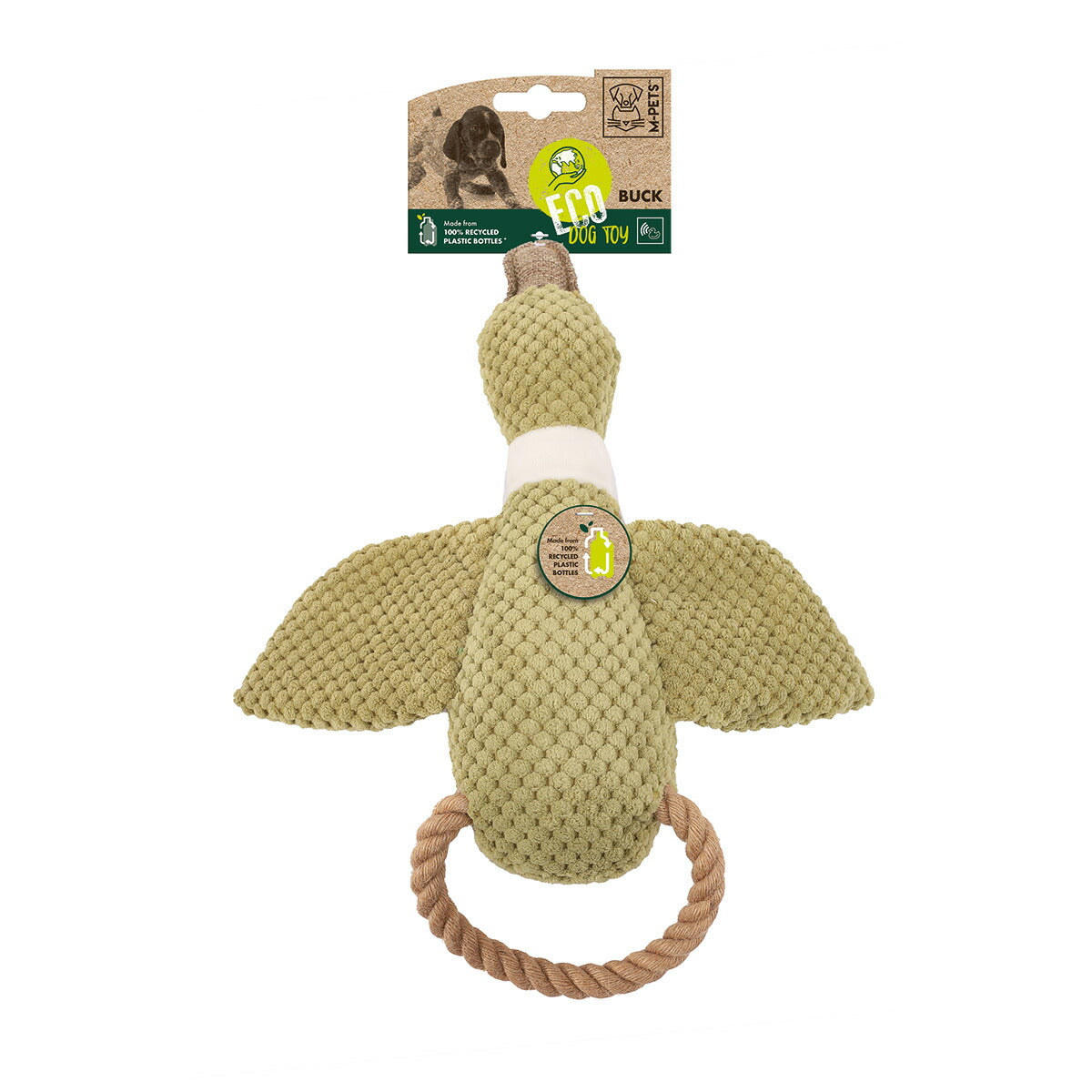 M-PETS エムペッツ ECOドッグトイ アヒルのバック