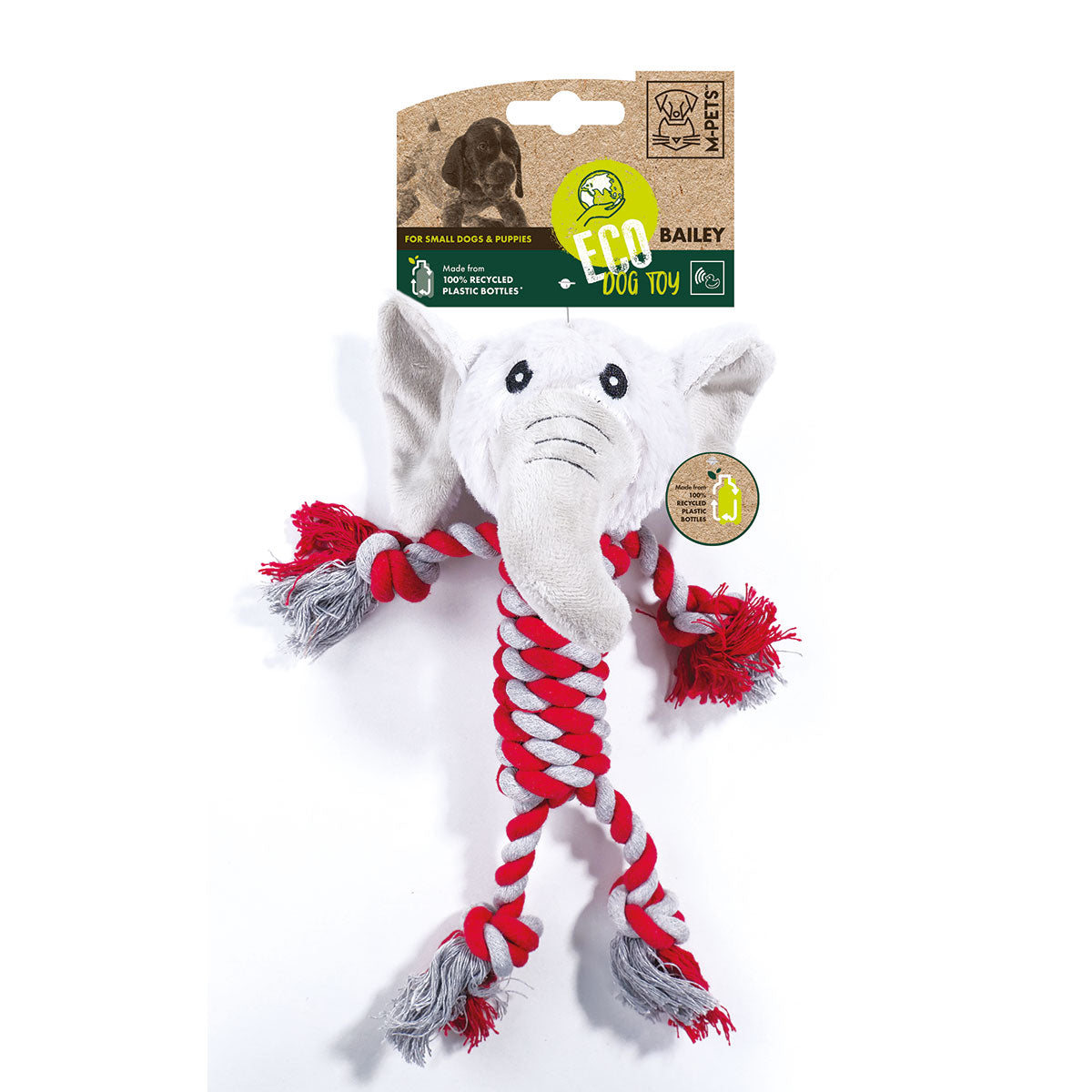 M-PETS エムペッツ ECOドッグロープトイ ゾウのベイリー