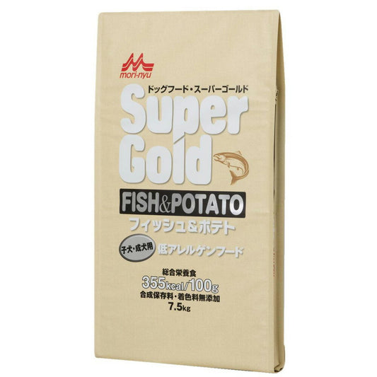 森乳サンワールド スーパーゴールド フィッシュ&ポテト 子犬・成犬用 7.5kg 犬用品/ペットグッズ/ペット用品 送料無料