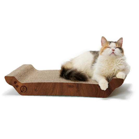 猫壱 バリバリベッド L ダークブラウン 猫 爪とぎ 爪みがき ダンボール 両面