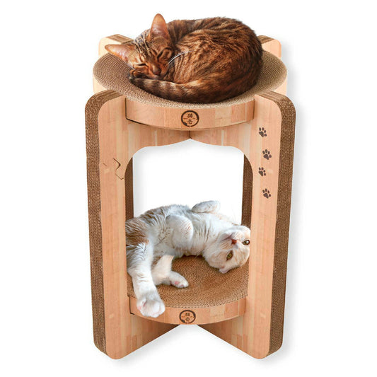 猫壱 バリバリボウルタワー 猫 爪とぎ 爪みがき ダンボール すり鉢状