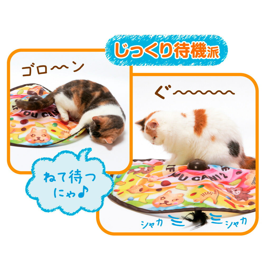 猫壱 キャッチ・ミー・イフ・ユー・キャン2 猫 猫じゃらし 電動 羽根 紐