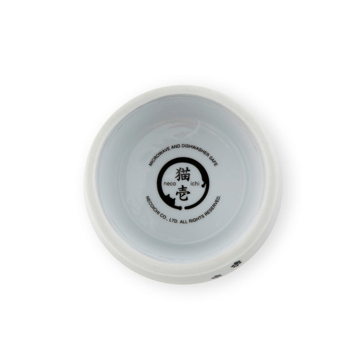 猫壱 ハッピーダイニング 脚付ウォーターボウル ハイタイプ シリコン付き 猫柄 猫 磁器 餌皿 電子レンジOK 食洗機OK