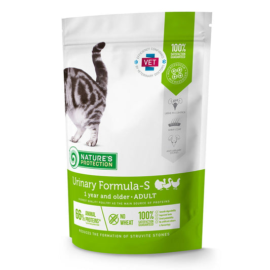 ネイチャーズプロテクション キャットフード 尿管サポート1歳以上 400g (成猫 無添加 ストルバイト尿路結石 L-カルチニン配合 ゼオライト マイクロゼオゲン)