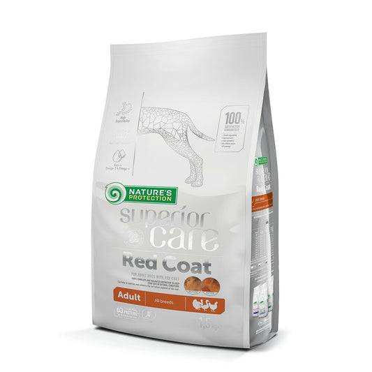 ネイチャーズプロテクション ドッグフード レッドコート 1.5kg(赤 被毛 成犬 無添加 グルテンフリー マイクロゼオゲン プードル ダックス チワワ)