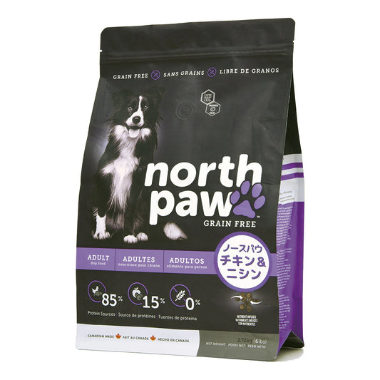 ノースパウ North Paw グレインフリー ドッグフード チキン&ニシン 2.72kg 犬 ドライフード 穀物不使用 着色料・香料不使用 コーリー COREY