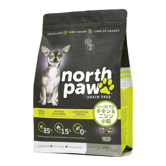 ノースパウ North Paw グレインフリー ドッグフード チキン&ニシン小粒 2.72kg 犬 ドライフード 穀物不使用 着色料・香料不使用 コーリー COREY
