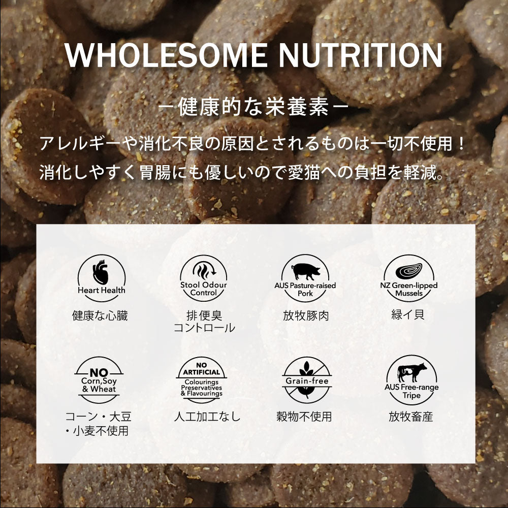 ニュートライプ GFドライ キャット サーモン&チキン with グリーントライプ 200g×12袋【送料無料】 グレインフリー 穀物不使用 犬 ドッグフード 無添加