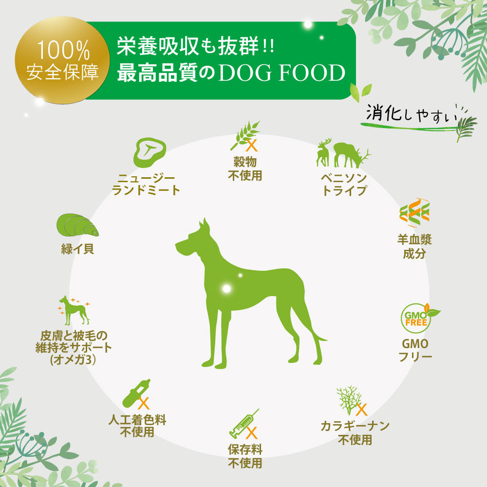 ニュートライプ ドッグフード ウェット ピュア ラム&グリーントライプ 185g×24缶【送料無料】 NUTRIPE 無添加 缶詰 総合栄養食 穀物不使用 犬
