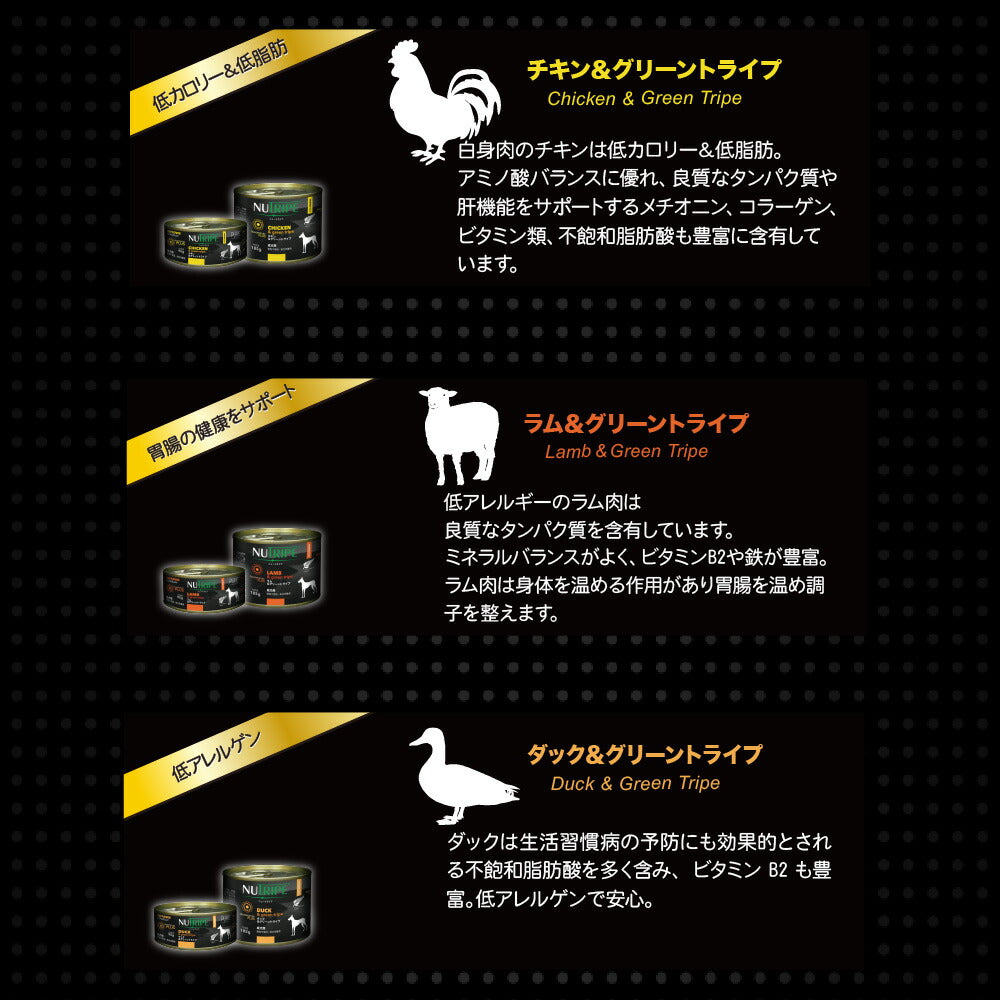 ニュートライプ ドッグフード PURE ゴート&グリーントライプ 95g×24缶【送料無料】【ウェット 缶 無添加 トライプ 】