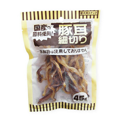 オーシーファーム 犬用おやつ 豚耳細切り 45g 犬 おやつ スナック ジャーキー 国産 無添加