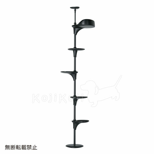 【在庫限り!】OPPO キャットフォレスト ブラック キャット キャットタワー 突っ張り スリム 省スペース おしゃれ 猫 ネコ用品 オッポ CatForest 4904771117195