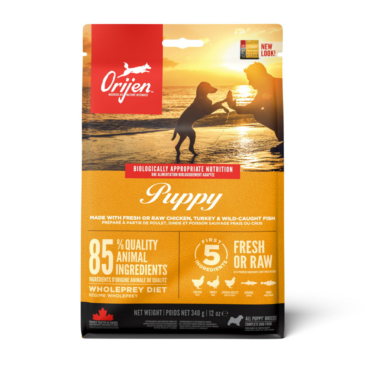 オリジン Orijen ドッグフード パピー 全犬種 子犬用 穀物不使用 340g 正規品 無添加 グレインフリー