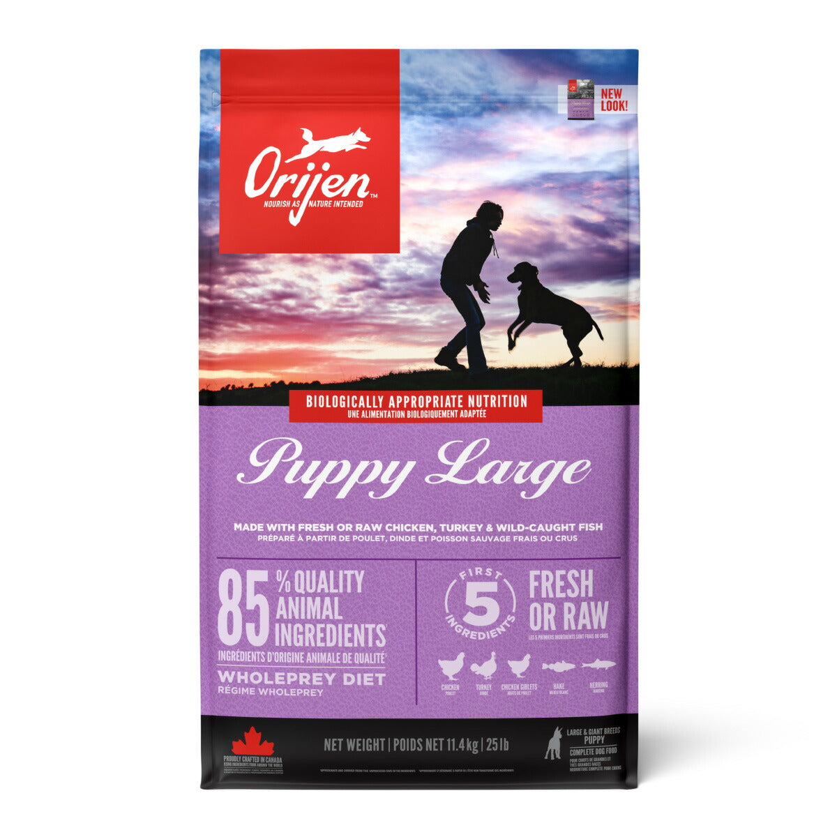 オリジン Orijen ドッグフード パピーラージ 大型犬子犬用 穀物不使用 11.4kg【送料無料】 正規品 無添加 グレインフリー