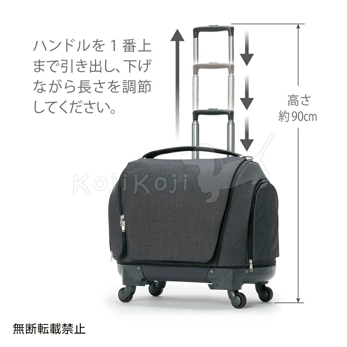 OPPO オッポ Pet Carrier muna CS ペットキャリア ミュナ ネイビーブラック 犬 猫 ペットキャリー キャスター付き リュック バッグ カート 4WAY 布製 撥水 メッシュ