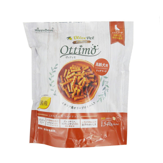 Happy Days Olive Pet セミモイストドッグフード オッティモ 高齢犬用 90g×6個入(グルテンフリー セミモイスト 総合栄養食)