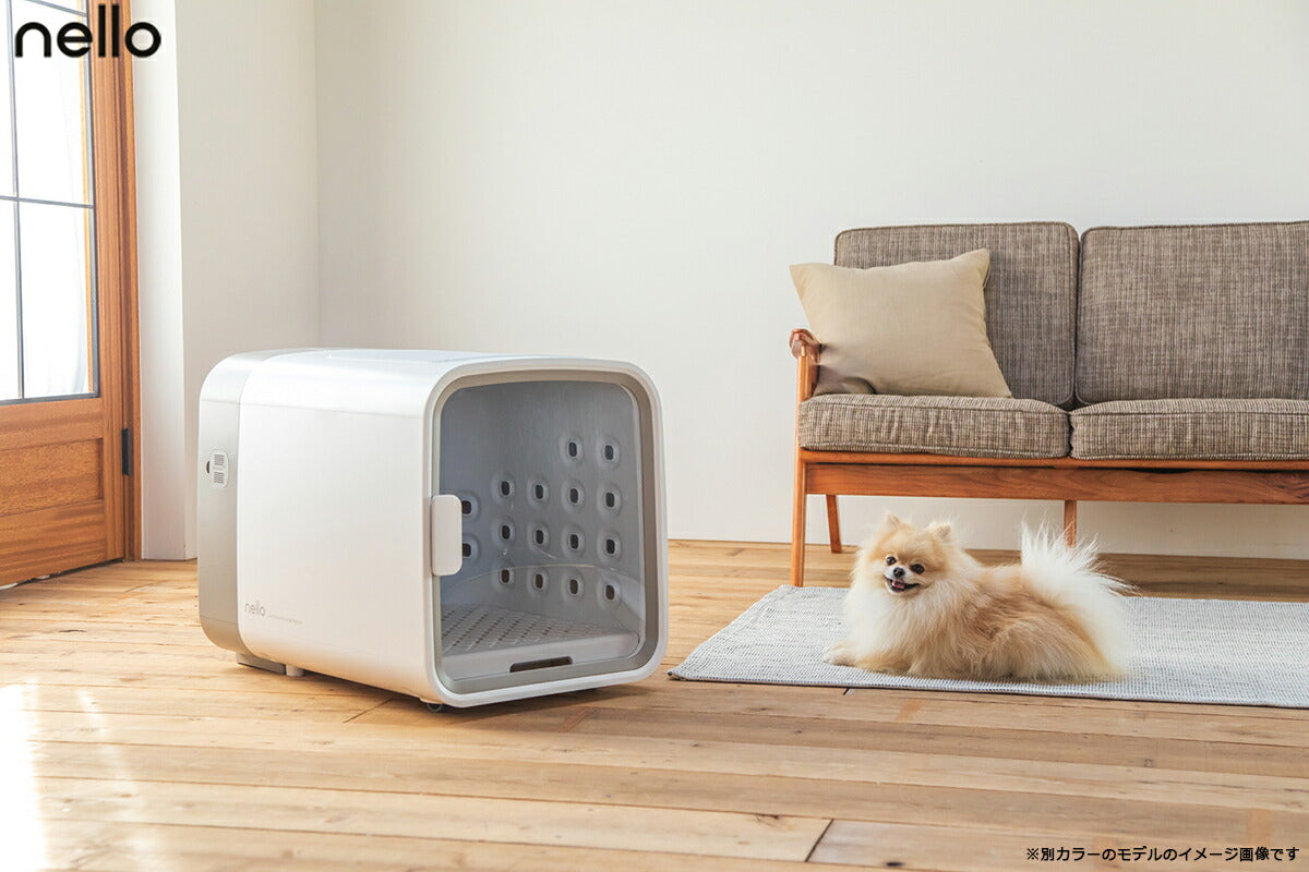 ネロ nello ペットドライルーム 3年物損付延長保証付き ミント 犬 猫 ドライヤー エアシャワー ハウス 日本製 送風 温風 静音 室内 分解丸洗いOK キャスター付き