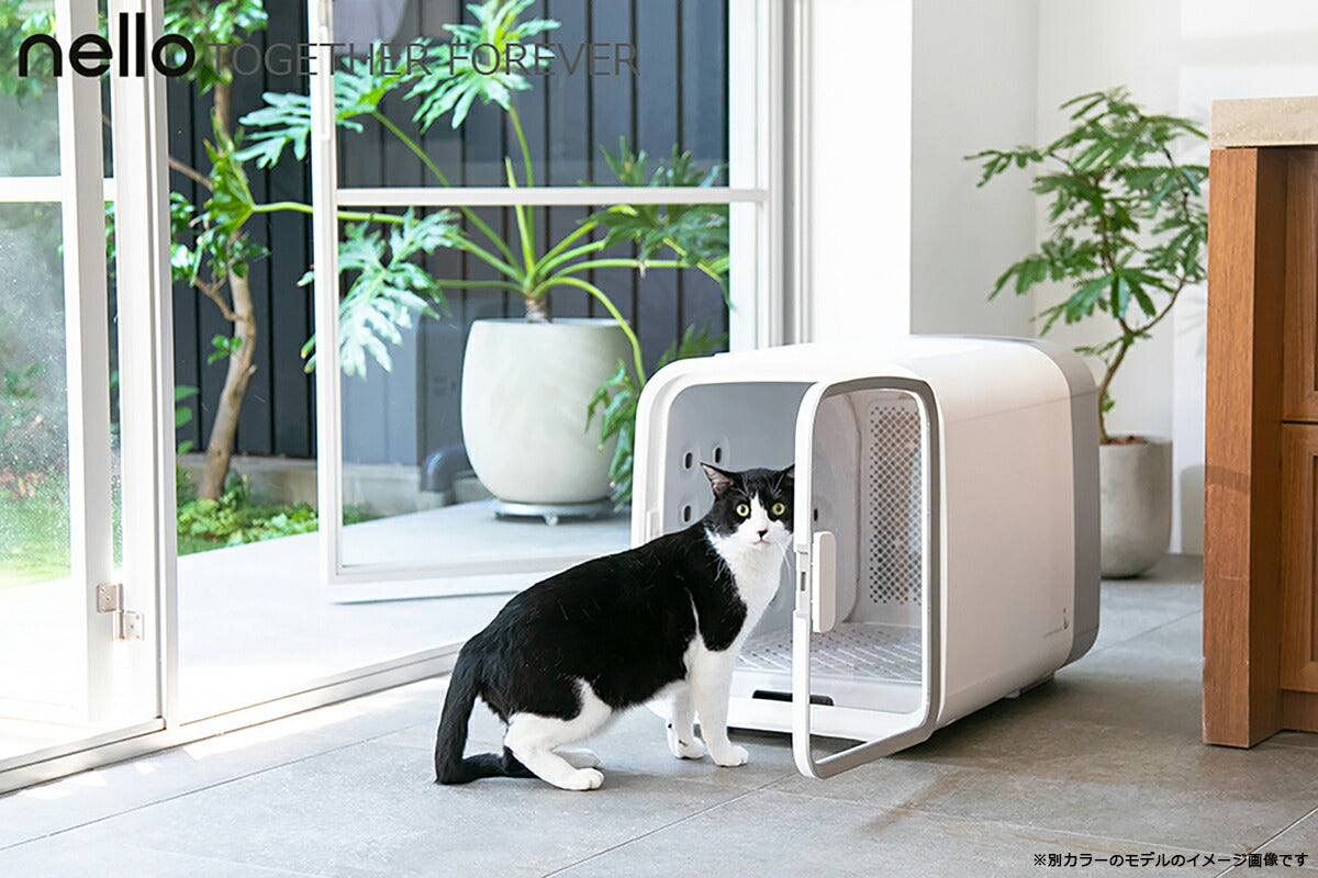 ネロ nello ペットドライルーム 3年物損付延長保証付き ミント 犬 猫 ドライヤー エアシャワー ハウス 日本製 送風 温風 静音 室内 分解丸洗いOK キャスター付き
