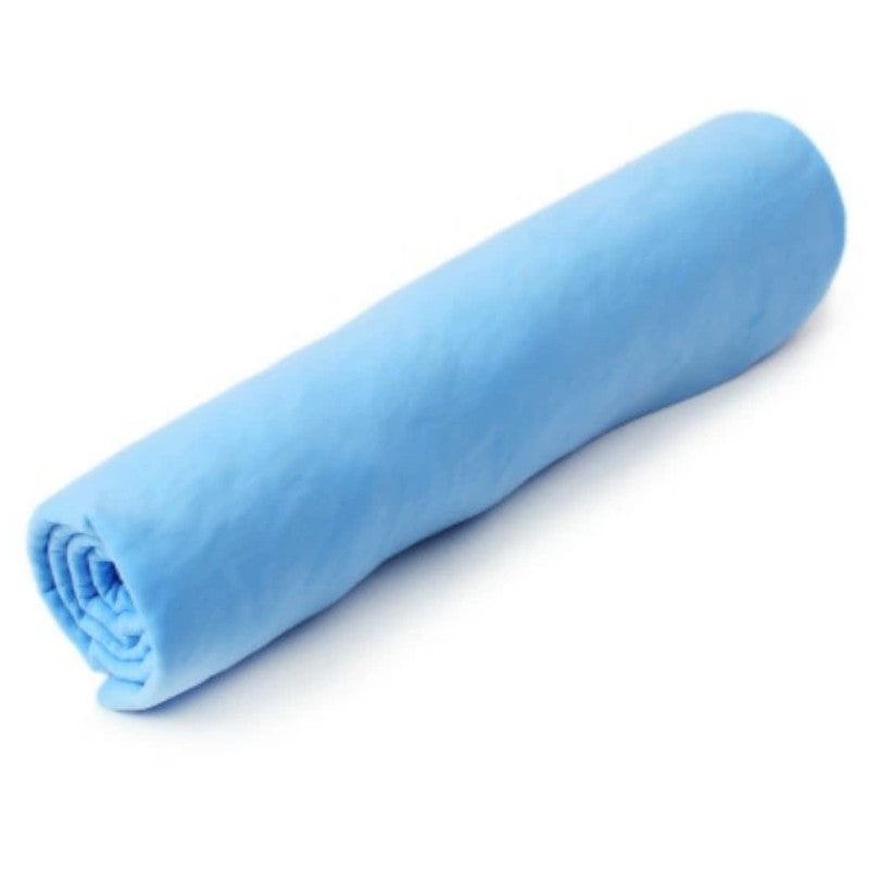 Petifam ペティファーム 超吸水ラバータオル ブルー 犬 ペットタオル 超吸水タオル PVAスポンジ 吸水速乾 柔らかい 専用ケース付き アウトドア おでかけ コンパクト 持ち運び