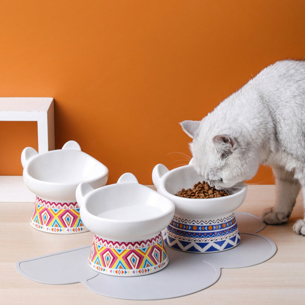 Petifam ペティファーム 猫型フードボウル ボヘミア ブルー