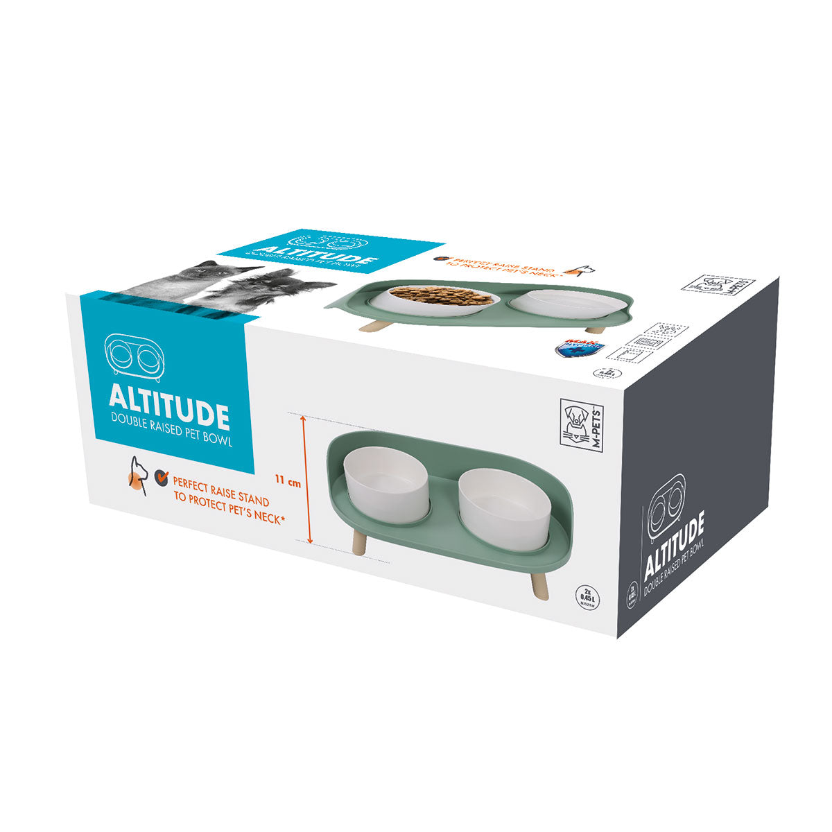 Petifam ペティファーム 陶器製スタンド付きダブルボウル【送料無料】