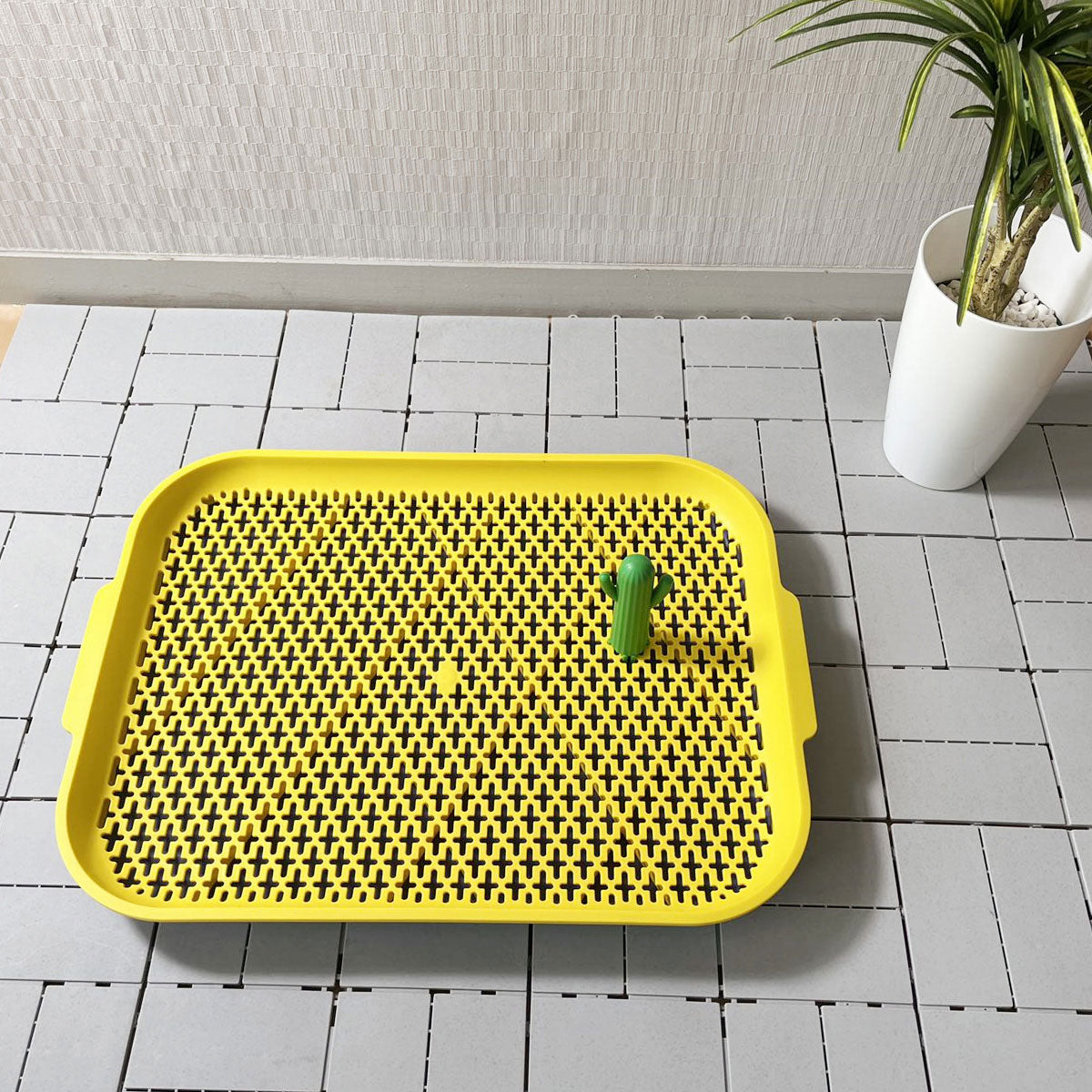 Petifam ペティファーム オアシスドッグトイレ ワイド イエロー