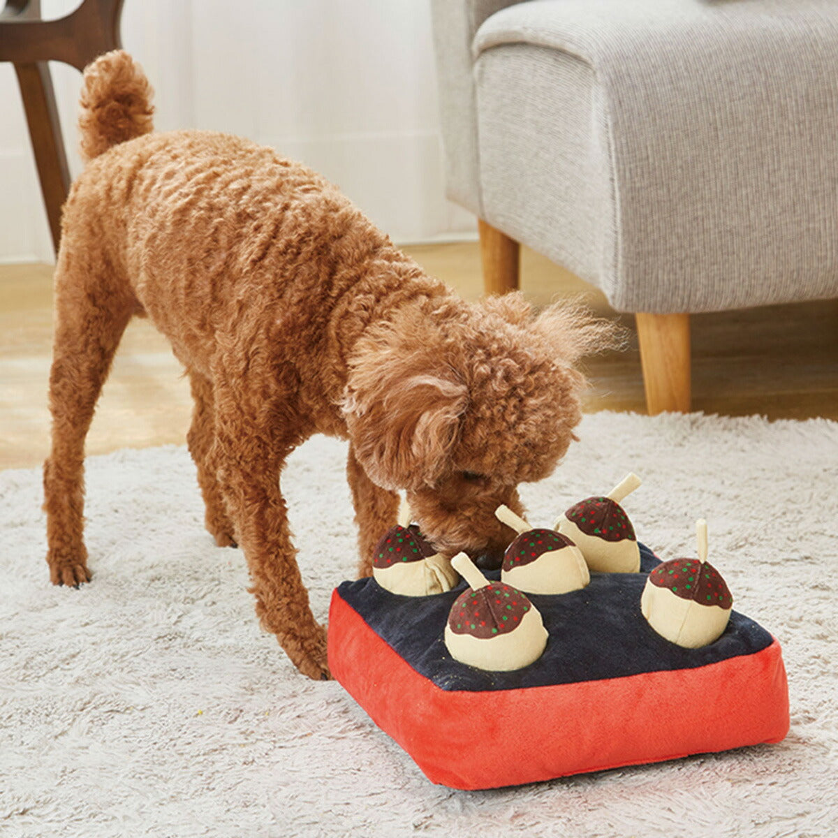 ペティオ ほじって遊ぶ!アツアツたこ焼き 犬用 おもちゃ 知育トイ ノーズワーク