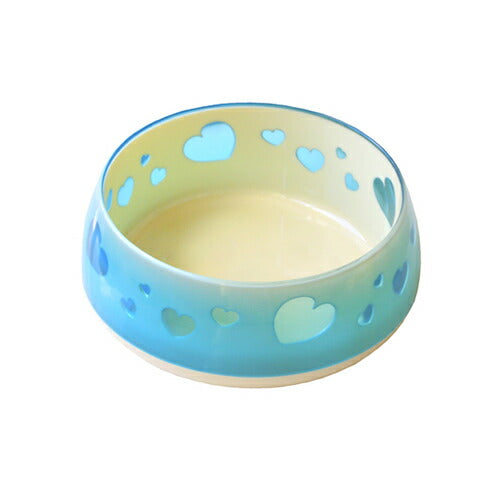 ペッツルート おいしく見えるワン食器 S ブルーハート ブルー 300ml 犬用品/ペットグッズ/ペット用品