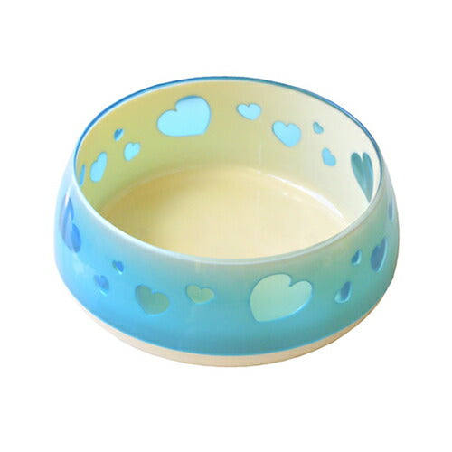 ペッツルート おいしく見えるワン食器 M ブルーハート ブルー 550ml 犬用品/ペットグッズ/ペット用品