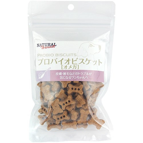 ナチュラルハーベスト プロバイオビスケット オメガ 80g 犬用品/ペットグッズ/ペット用品 ※クーポン対象外