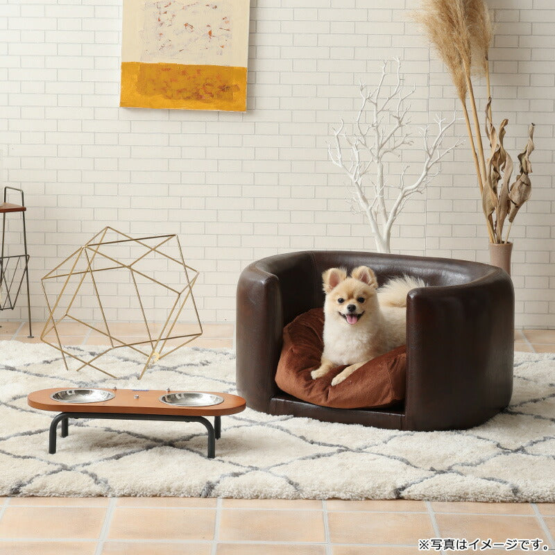 PETTO(ペットト)BELLA(ベラ)フードスタンドセット ブラウン 関家具 フードテーブル フードボウル ペット 犬 猫 フードボウルスタンド 高さがある 脚付