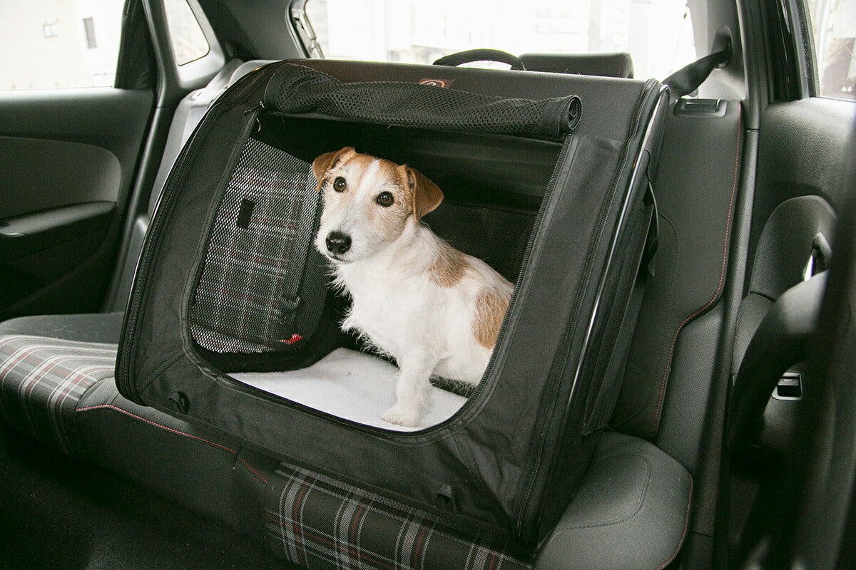ワン・フォー・ペット One for Pets ポータブル・ケージ シングル オールブラック 犬 猫 折りたたみ コンパクト 持ち運び おでかけ ドライブ