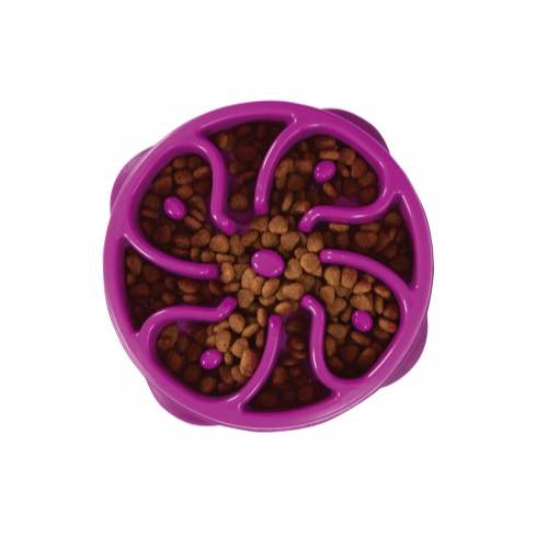 アウトワード・ハウンド Outward Hound ファン&スロウフィーダーボウル パープル 犬 フードボウル 早食い防止 食器 餌皿 スローフード 滑り止め付き