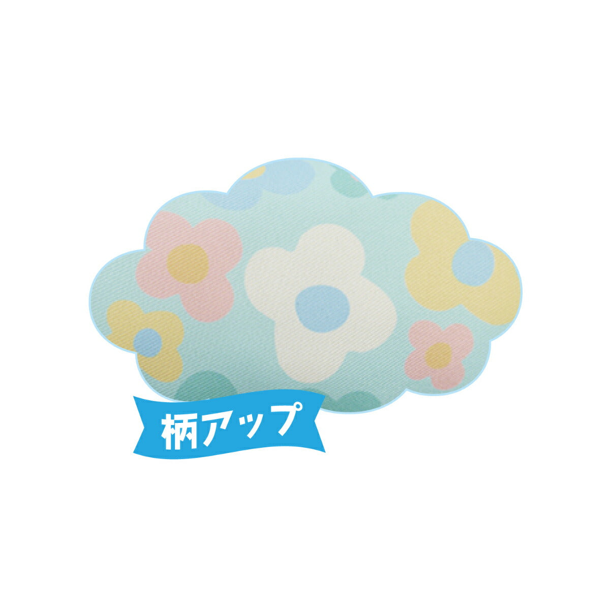 ホーミー Homey スクエアベッド フラワー柄 M ブルー