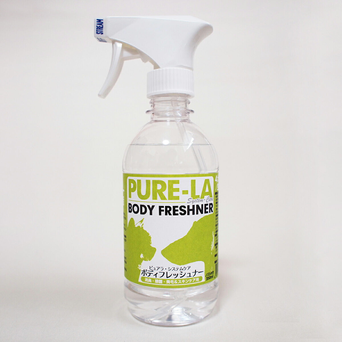 ピュアラシステムケア PURE-LA ボディフレッシュナー 本体 350ml 犬 猫 スプレー 涙やけ 消臭 除菌 スキンケア 国産 無添加 無香料 ノズル付き