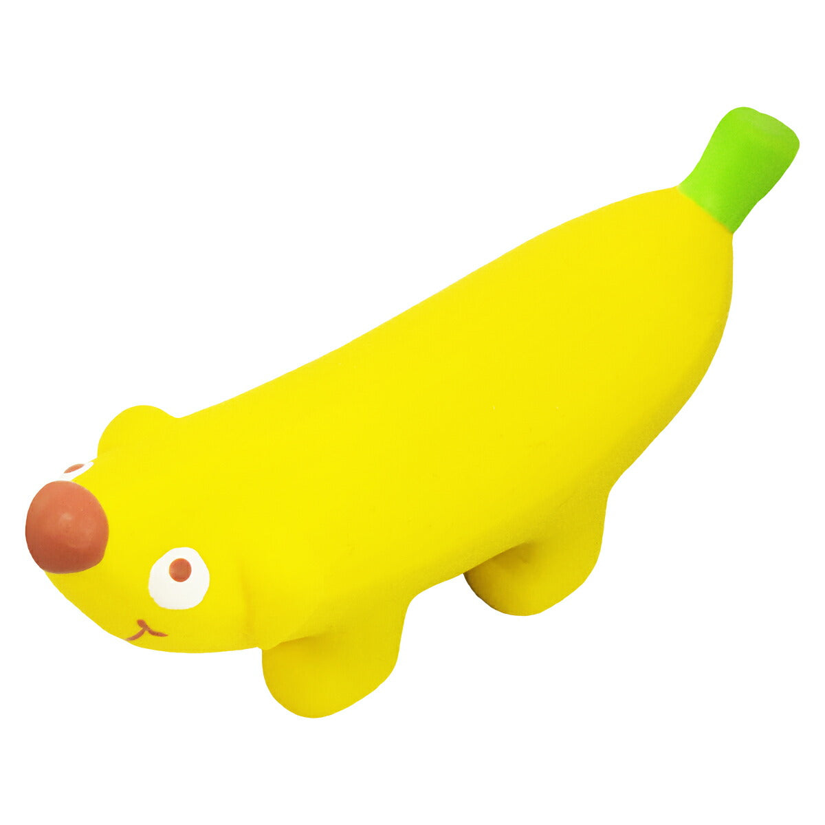PLATZ バナナドッグ イエロー 犬 おもちゃ ラテックストイ 音が鳴る 柔らかい 中綿入り バナナの香り パピー 超小型犬 小型犬