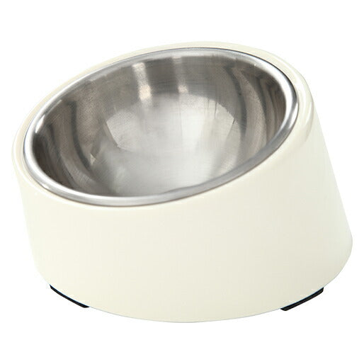 SPB ポップボウル S ホワイト フードボウル 犬 食器 餌皿 ステンレス すべり止め 食洗器対応