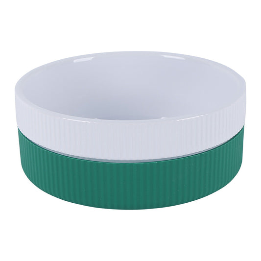 PLATZ Colore(コローレ) M イタリアンバジル フードボウル 犬 猫 食器 餌皿 陶器 すべり止め