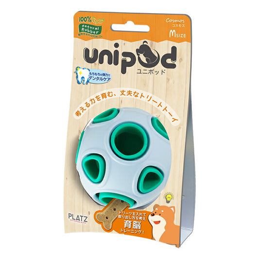 PLATZ ユニポッド unipod コスモス M ブルー 犬 おもちゃ ボール トリーツトイ 知育トイ デンタルトイ ラバー お手入れ簡単